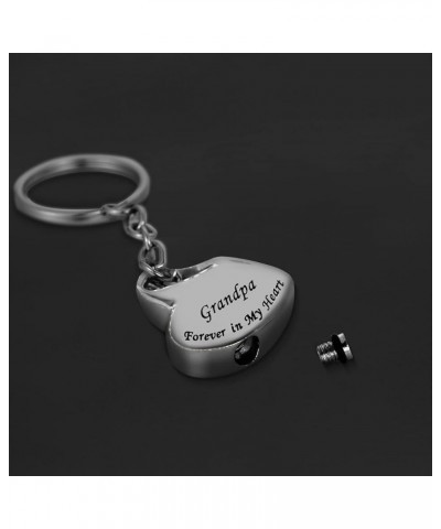 Family Forever in My Heart Stainless Steel Memorial Keepsake Urn Keychains Cremation Jewelry for Ashes Grandpa $9.97 Necklaces