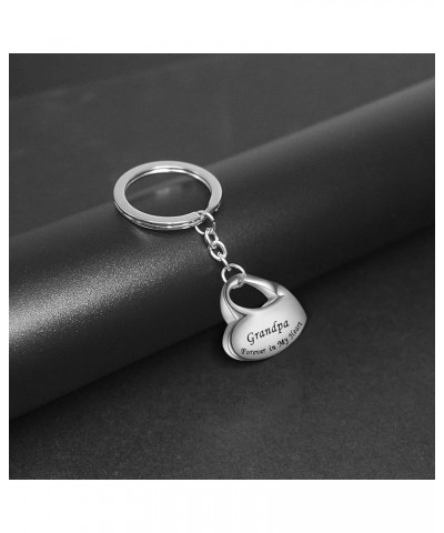 Family Forever in My Heart Stainless Steel Memorial Keepsake Urn Keychains Cremation Jewelry for Ashes Grandpa $9.97 Necklaces