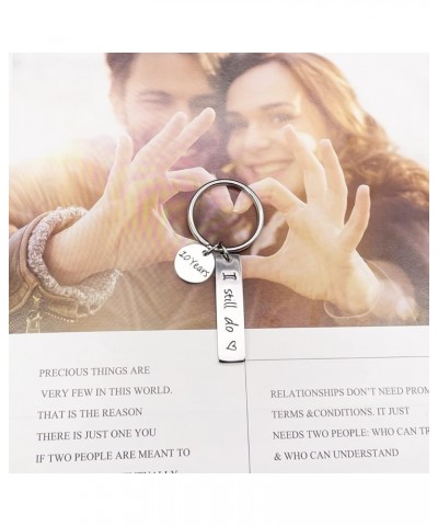 I Still Do Keychain 10th 20th 30th 40th 50th Wife Husband Keyring Couples Keychains Wedding Gift 10 Years $9.35 Bracelets