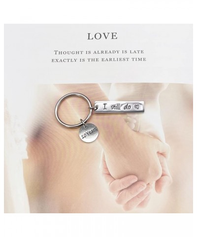 I Still Do Keychain 10th 20th 30th 40th 50th Wife Husband Keyring Couples Keychains Wedding Gift 10 Years $9.35 Bracelets