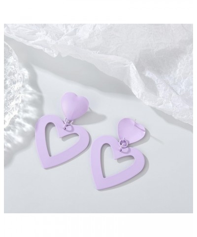 Double Heart Earrings for Women, Trendy Dangle Earrings Drop Lover Heart Dangling Eras Tour Statement Earrings Concert Costum...