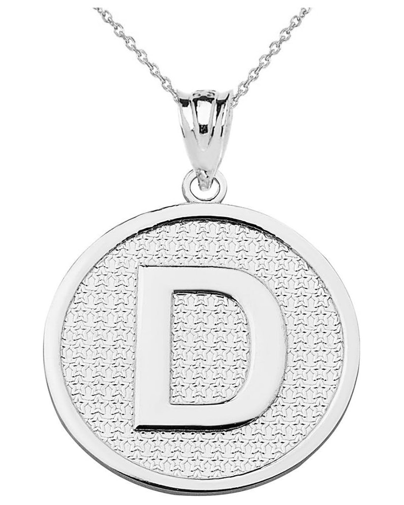 925 Sterling Silver Initial Letter D Pendant Necklace 18.0 Inches $20.05 Necklaces