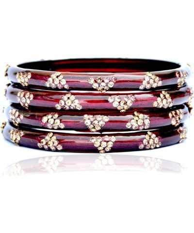 Indian Traditional Glass Bangles Kada For Women & Girls Stylish Ethnic Partywear Bangle Bollywood Fashion Jewelry Set Of 4pc ...