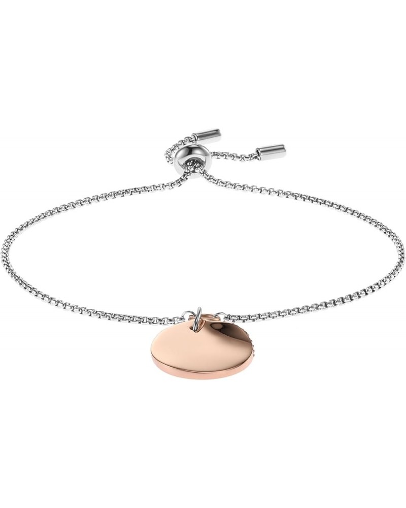 Women's Minimalist Silver, Rose Gold or Gold Stainless Steel Chain Bracelet Silver & Rose Gold $32.20 Bracelets