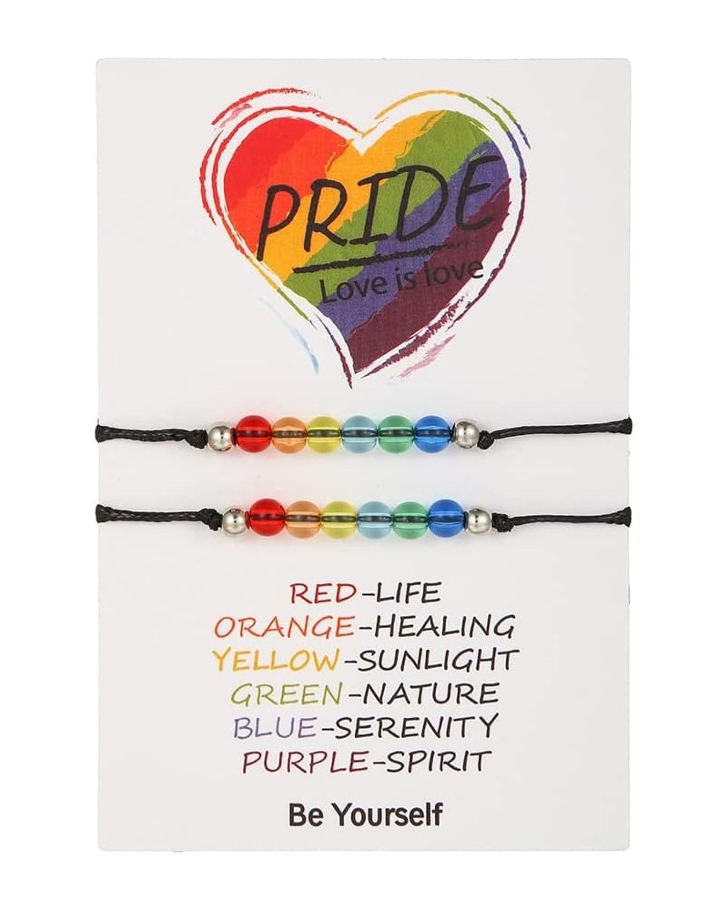 Pride Bracelet for Women Friendship Bracelets Couple Bracelets Lokias Bracelet Gay Lesbian Pride Bracelet Pride Rainbow Brace...