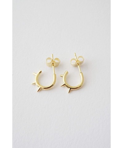 Spike Hoop Earrings in Gold, Rose Gold, or Silver | Minimalist, Delicate Jewelry Gold $10.77 Earrings