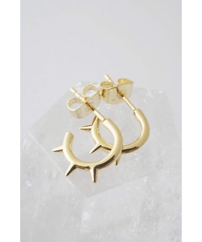 Spike Hoop Earrings in Gold, Rose Gold, or Silver | Minimalist, Delicate Jewelry Gold $10.77 Earrings