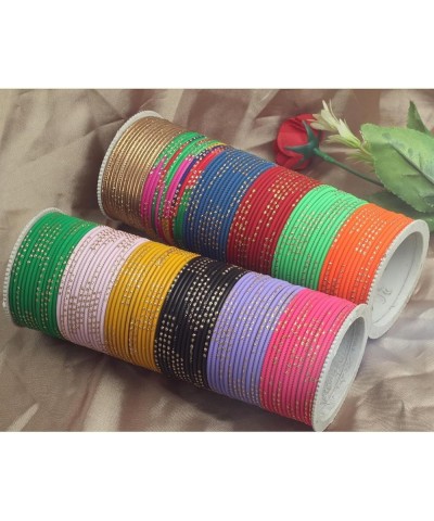 Indian Bollywood Multi Color Plain Bangle Box for Women & Girls Wedding wear 144 Pcs Bangles Bracelet Churi Set Jewelry (2.8)...