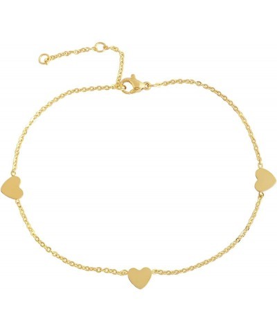 Charms Anklet Foot Bracelet for Women Gold Heart $9.84 Anklets