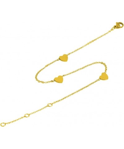 Charms Anklet Foot Bracelet for Women Gold Heart $9.84 Anklets