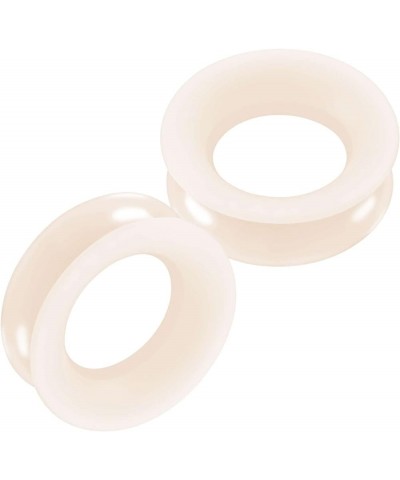 2PCS Silicone Skin Double Flared Saddle Stretcher Ear Tunnel Gauge Plug Earring Lobe Piercing Jewelry Pick Size O:2PCS-1-1/4 ...