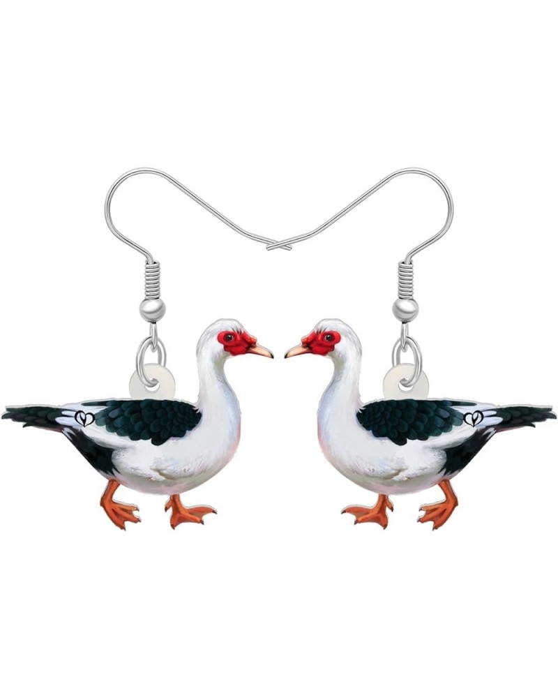 Cute Mallard Duck Earrings Dangle Acrylic Ducks Decorations Gifts For Women Girls Green Stuff Charms Duck I $6.62 Earrings