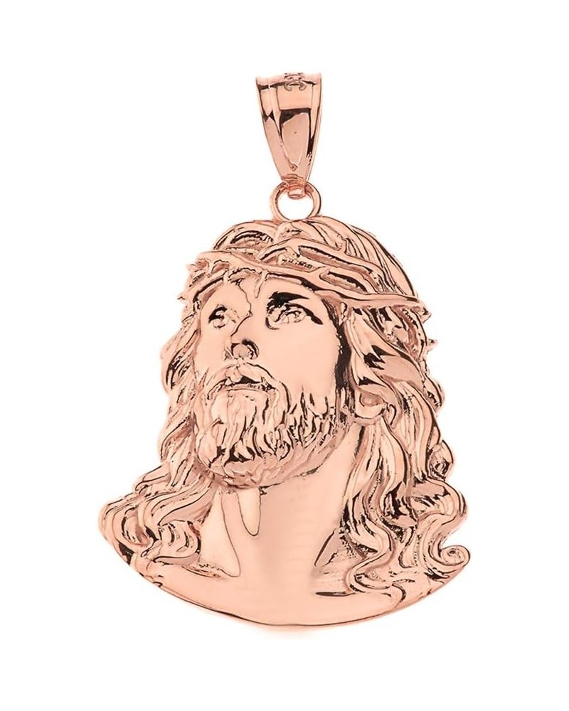 Religious Jewelry Jesus Head Face Charm Necklace Pendant, 0.92 10k Rose-Gold $80.85 Pendants