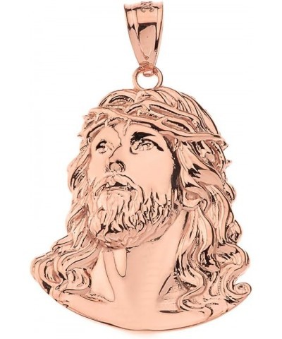 Religious Jewelry Jesus Head Face Charm Necklace Pendant, 0.92 10k Rose-Gold $80.85 Pendants