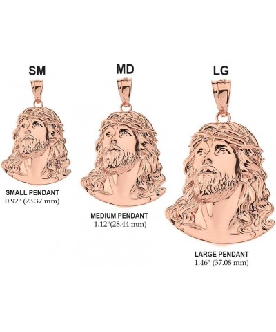 Religious Jewelry Jesus Head Face Charm Necklace Pendant, 0.92 10k Rose-Gold $80.85 Pendants