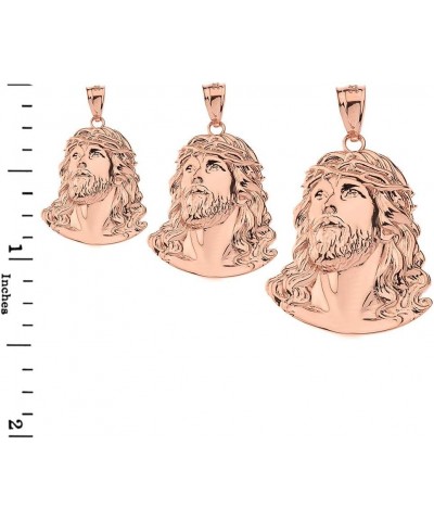 Religious Jewelry Jesus Head Face Charm Necklace Pendant, 0.92 10k Rose-Gold $80.85 Pendants