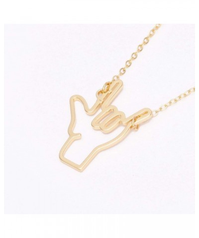 I Love You Sign Symbol Necklace Sign Language Pendant silver $8.24 Necklaces