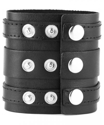 Wide Cuff Wrap Gothic Wristband Punk Rock Biker Wide Strap Leather Bracelet Wolf $9.53 Bracelets