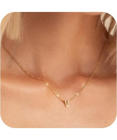 Initial Necklaces for Women Girls - Dainty 18K Gold Filled Initial Necklace Tiny A-Z Pendant Choker Necklace Trendy Cute Init...