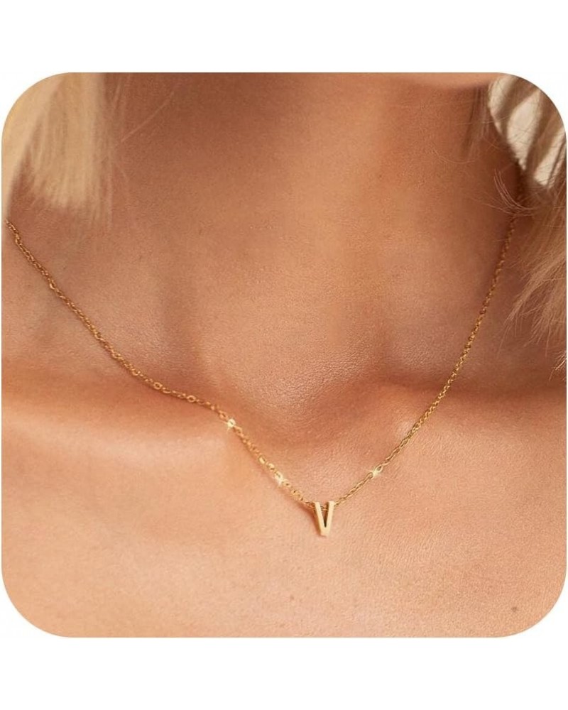 Initial Necklaces for Women Girls - Dainty 18K Gold Filled Initial Necklace Tiny A-Z Pendant Choker Necklace Trendy Cute Init...