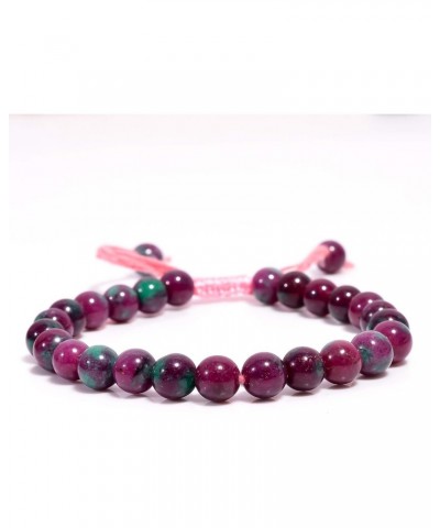 Natural Ruby Zoisite Round Smooth Beads 6 mm Adjustable Bracelet TB-38 For Girls,Man,Woman,Friend,Gift,Boys,FriendshipBand $7...