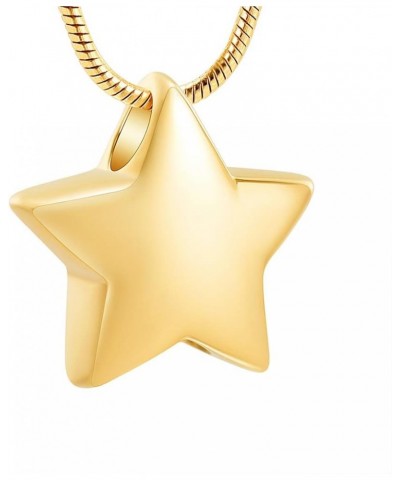 Small Star Charm Cremation Urn Pendant Ashes Memorial Necklace for Woman Free Filling Kits Include Gold $11.94 Necklaces