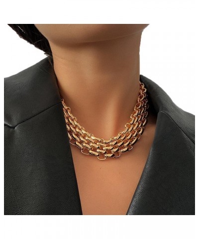 Cuban Link Chain Gold Thick Choker Necklace Collar Necklaces Punk Choker for Women and Girls Party Neck Jewelry $7.94 Necklaces