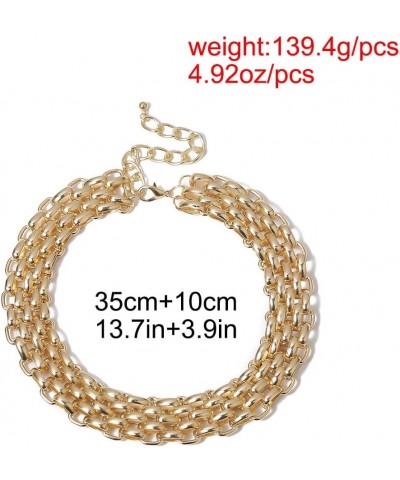 Cuban Link Chain Gold Thick Choker Necklace Collar Necklaces Punk Choker for Women and Girls Party Neck Jewelry $7.94 Necklaces