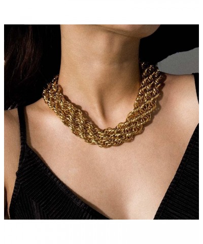 Cuban Link Chain Gold Thick Choker Necklace Collar Necklaces Punk Choker for Women and Girls Party Neck Jewelry $7.94 Necklaces