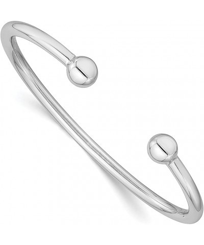 925 Sterling Silver 3mm Childrens Cuff Bangle Bracelet Baby Fine Jewelry For Women Gifts For Her $43.45 Bracelets