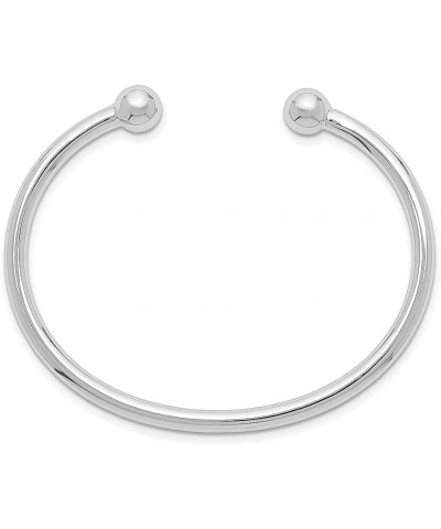 925 Sterling Silver 3mm Childrens Cuff Bangle Bracelet Baby Fine Jewelry For Women Gifts For Her $43.45 Bracelets