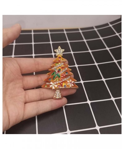 Christmas Tree Rhinestone Brooch,Vintage Colored Christmas Tree Brooch Pin, Rhinestone Christmas Tree Enamel Pin, Beautiful S...