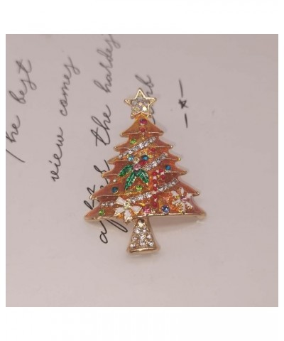 Christmas Tree Rhinestone Brooch,Vintage Colored Christmas Tree Brooch Pin, Rhinestone Christmas Tree Enamel Pin, Beautiful S...