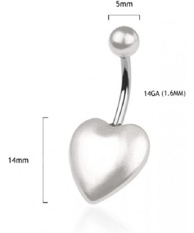 14GA 316L Stainless Steel Faux Pearl Heart Belly Button Ring Pink $8.55 Body Jewelry