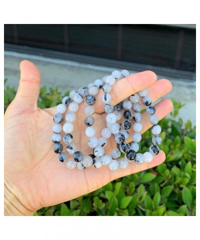 1pc Natural Stretch Gemstone Bracelet 8mm (0.31") Bead 7 Inch to 8.5 inch Healing Crystal Energy Quartz Chakras Jewelry Women...