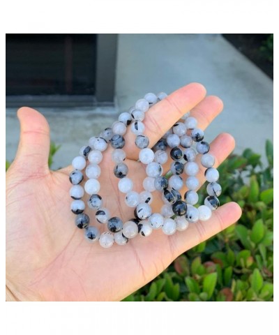 1pc Natural Stretch Gemstone Bracelet 8mm (0.31") Bead 7 Inch to 8.5 inch Healing Crystal Energy Quartz Chakras Jewelry Women...