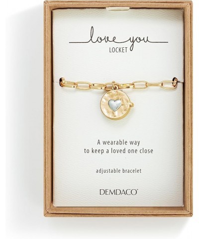 Love You Womens 7 Inch Plus Extension Brass Adjustable Chain Boxed Charm Locket Bracelet Gold Tone $21.80 Bracelets