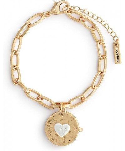 Love You Womens 7 Inch Plus Extension Brass Adjustable Chain Boxed Charm Locket Bracelet Gold Tone $21.80 Bracelets