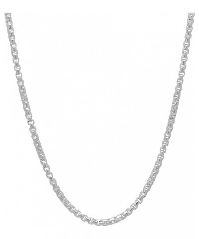 1.9mm Solid .925 Sterling Silver Square Box Chain Necklace 20.0 Inches $36.16 Necklaces