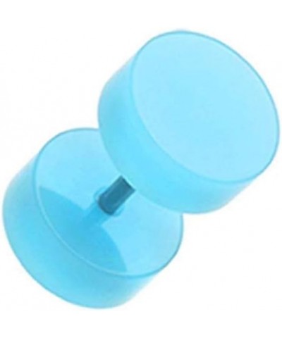 Neon Acrylic Fake Plug Light Blue $9.68 Earrings