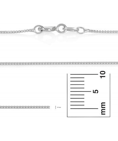 0.7mm Solid .925 Sterling Silver Square Box Chain Necklace 30.0 Inches $19.20 Necklaces