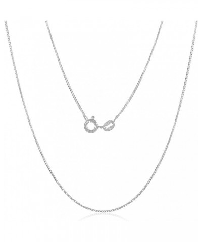 0.7mm Solid .925 Sterling Silver Square Box Chain Necklace 30.0 Inches $19.20 Necklaces