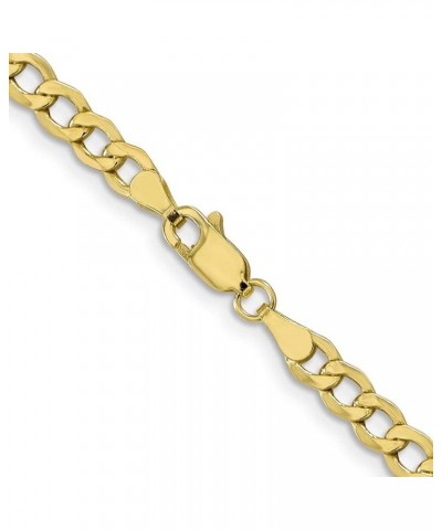 10k Yellow Gold 4.3mm Curb Chain Necklace 6.15g for Men Women 8.0 Inches $84.78 Bracelets