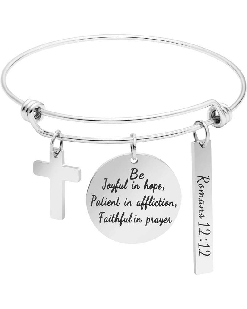 ????????????? ???????? for Women ????????? ??????? Gifts for Her ????? ????? Expandable Bracelet Be joyful in hope, patient i...