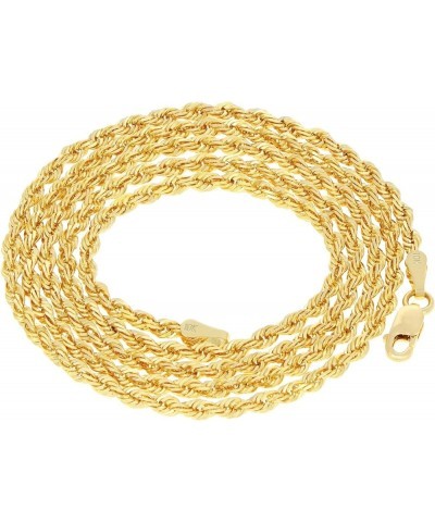 10k Yellow Gold 2.5mm Rope Chain Diamond Cut Necklace, Mens Womens Jewelry 16" 18" 20" 22" 24" 26" 28" 30 18 $76.39 Necklaces