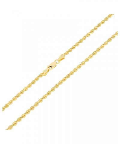 10k Yellow Gold 2.5mm Rope Chain Diamond Cut Necklace, Mens Womens Jewelry 16" 18" 20" 22" 24" 26" 28" 30 18 $76.39 Necklaces