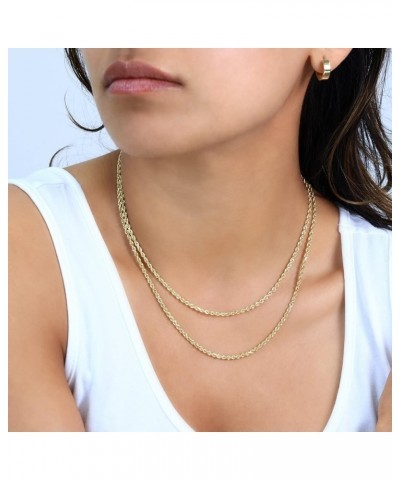 10k Yellow Gold 2.5mm Rope Chain Diamond Cut Necklace, Mens Womens Jewelry 16" 18" 20" 22" 24" 26" 28" 30 18 $76.39 Necklaces