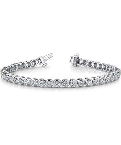 14K White Gold Diamond Tennis Bracelet 3 Prong Luxury Collection (H/I Color VS1/VS2 Clarity) White Gold 3.0 carats $1.00 Brac...