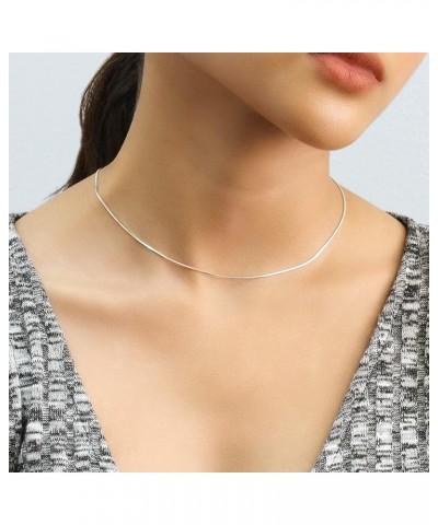 925 Sterling Silver .7MM Magic 8 Sided Italian Snake Chain - for Women -Made in Italy Silver 22.0 Inches $10.40 Necklaces