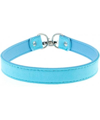 Love Heart Lock Collar Choker Necklace for Women Girl Punk Choker L-Blue Blue Lock $11.00 Necklaces